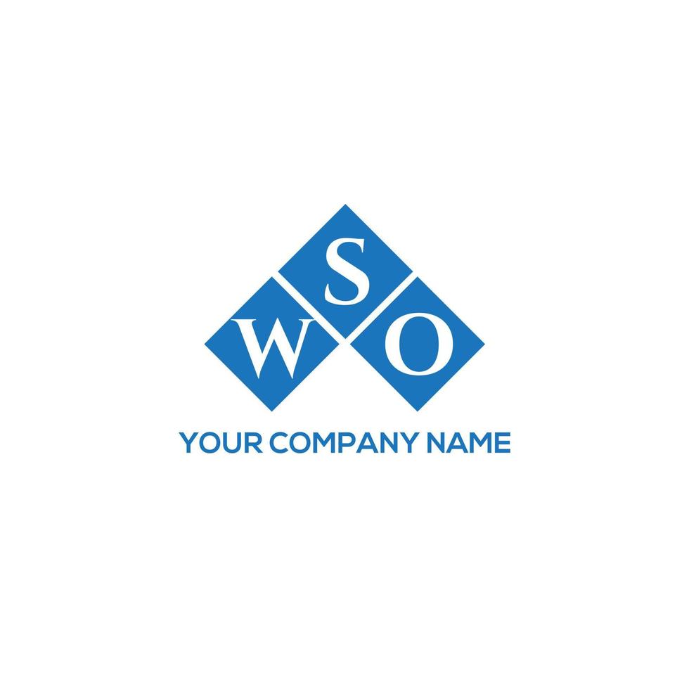 diseño de logotipo de letra wso sobre fondo blanco. concepto de logotipo de letra de iniciales creativas wso. diseño de letra wso. vector