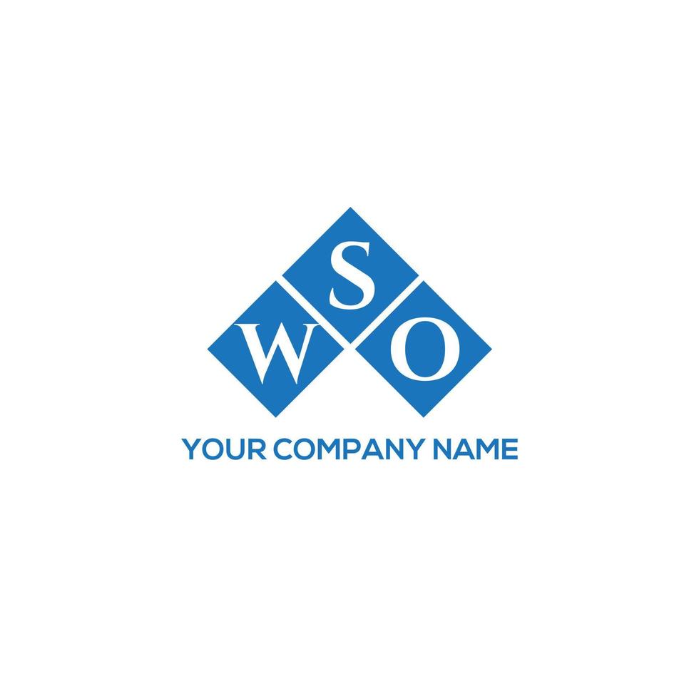 WSO letter logo design on white background. WSO creative initials letter logo concept. WSO letter design. vector
