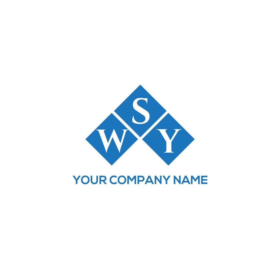 WSY letter logo design on white background. WSY creative initials letter logo concept. WSY letter design. vector