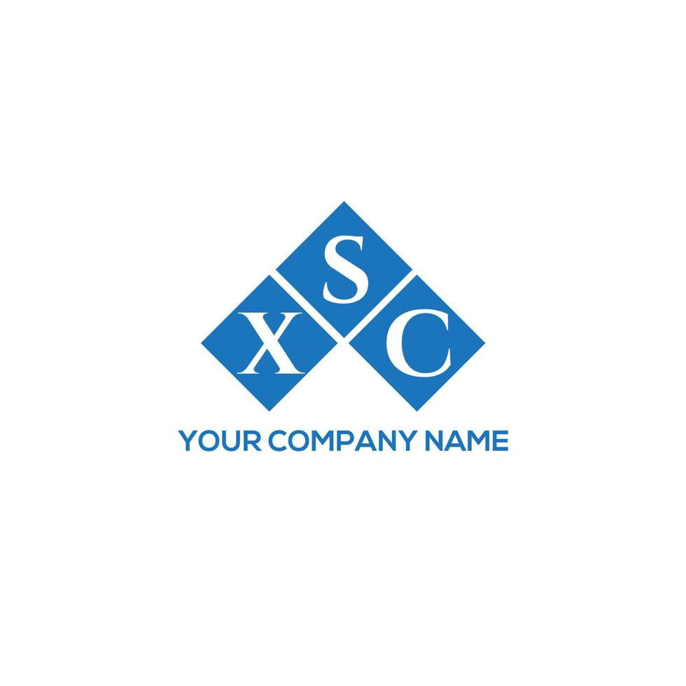 XSC letter logo design on white background. XSC creative initials letter logo concept. XSC letter design. vector