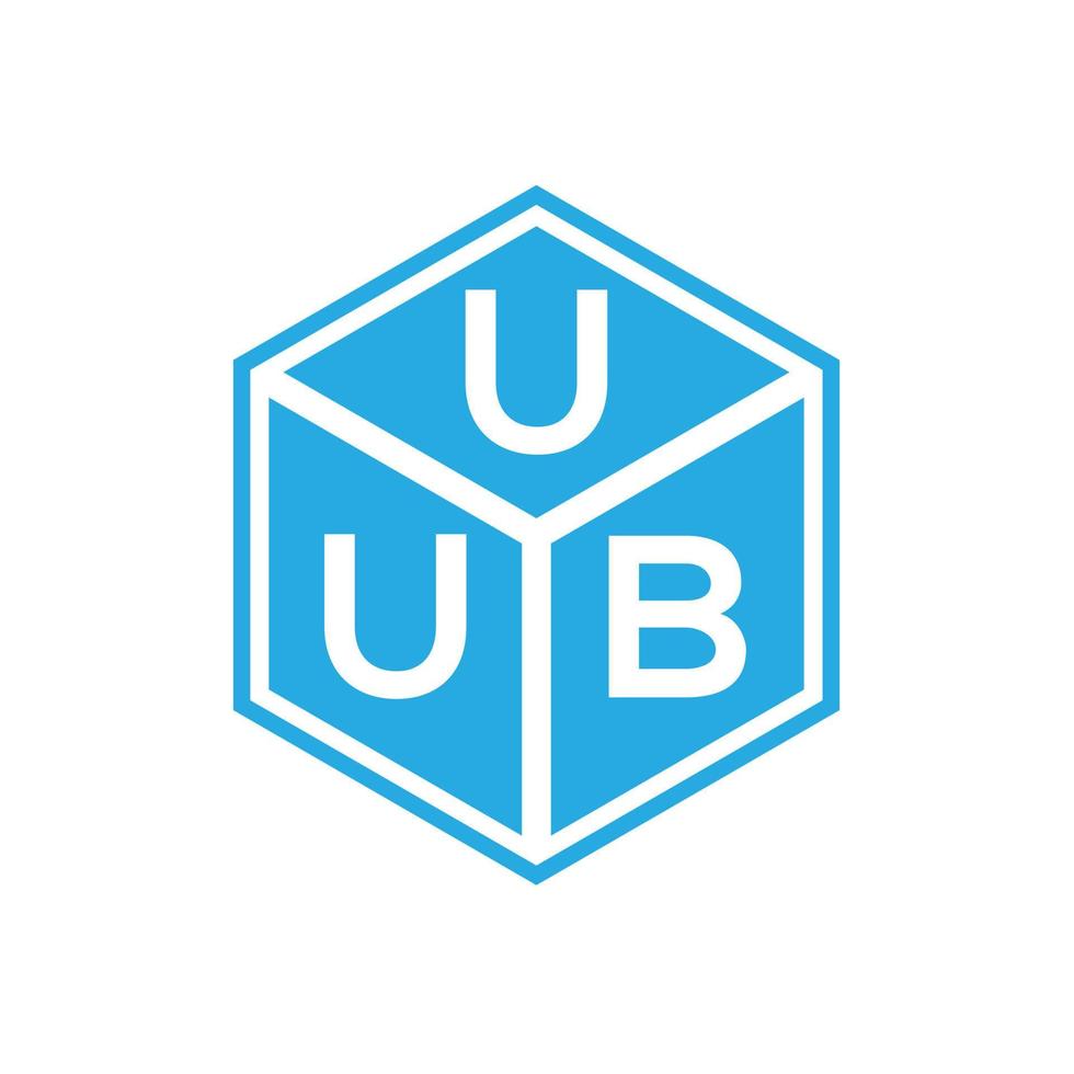 diseño de logotipo de letra uub sobre fondo negro. concepto de logotipo de letra de iniciales creativas de uub. diseño de letras uub. vector