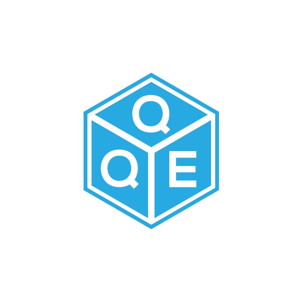 diseño de logotipo de letra qqe sobre fondo negro. qqe concepto de logotipo de letra de iniciales creativas. diseño de letras qqe. vector