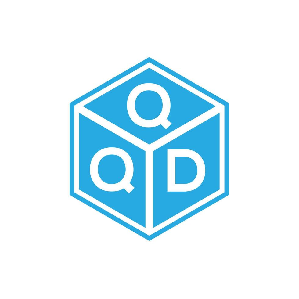 QQD letter logo design on black background. QQD creative initials letter logo concept. QQD letter design. vector