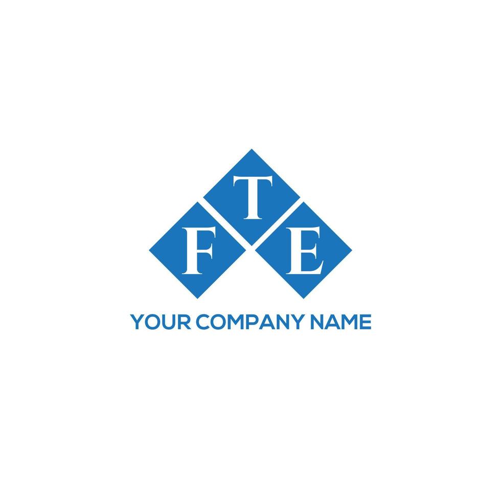 diseño de logotipo de letra fte sobre fondo blanco. concepto de logotipo de letra de iniciales creativas fte. diseño de carta fte. vector