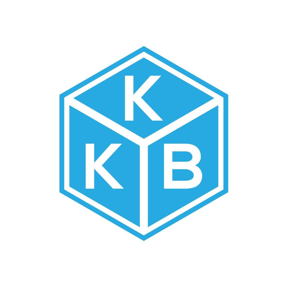 diseño del logotipo de la letra kkb sobre fondo negro. Concepto de logotipo de letra de iniciales creativas kkb. diseño de letras kkb. vector