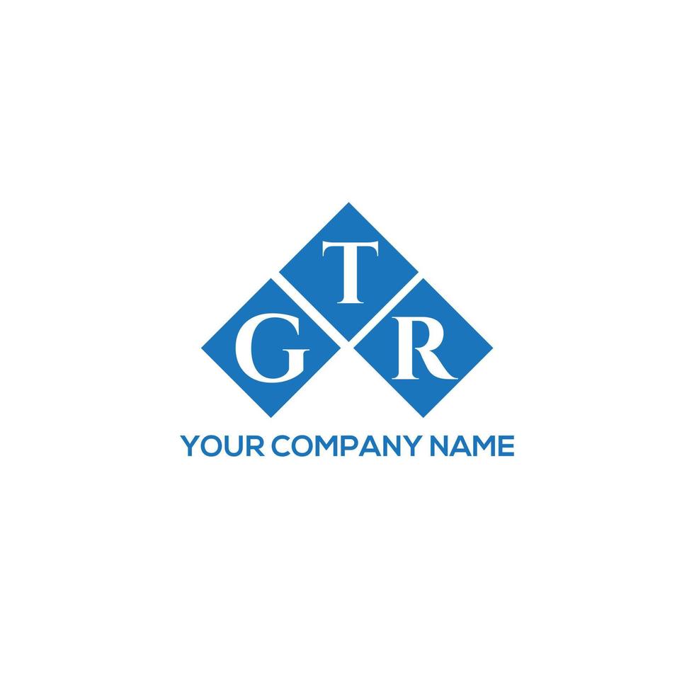diseño de logotipo de letra gtr sobre fondo blanco. concepto de logotipo de letra de iniciales creativas gtr. diseño de letras gtr. vector