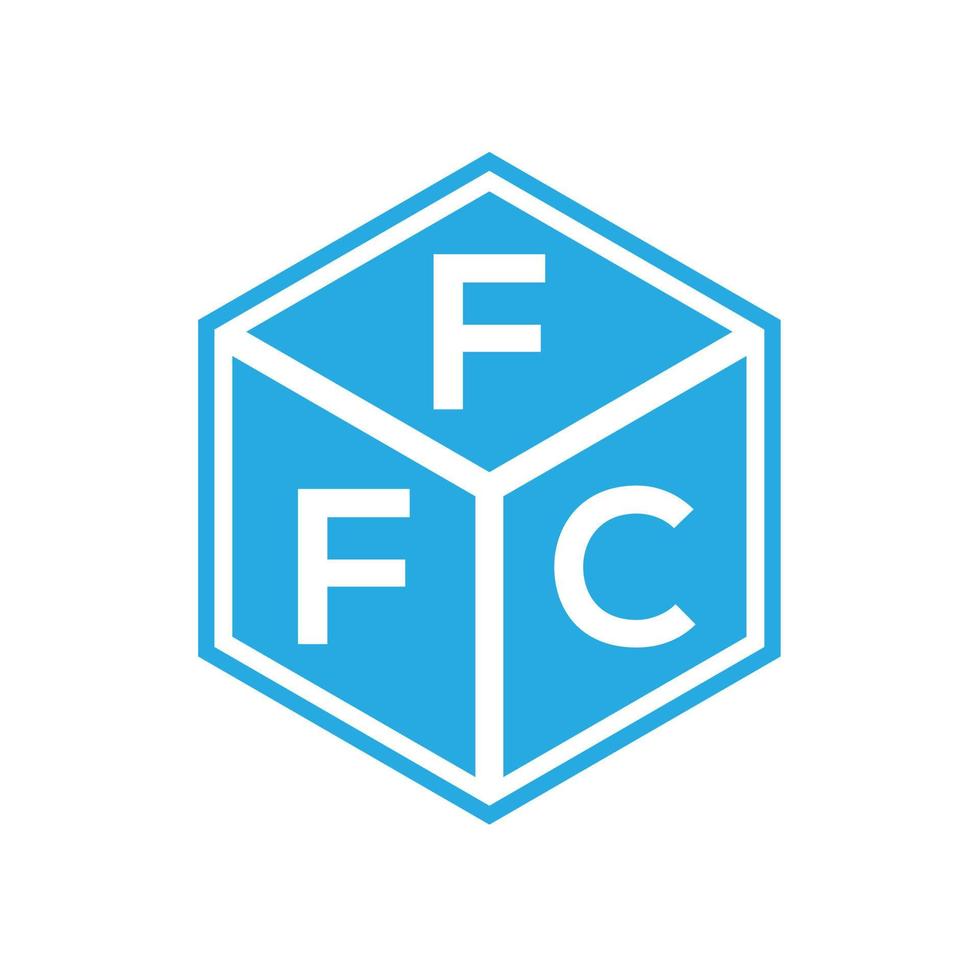 diseño de logotipo de letra ffc sobre fondo negro. Concepto de logotipo de letra de iniciales creativas de ffc. diseño de carta ffc. vector