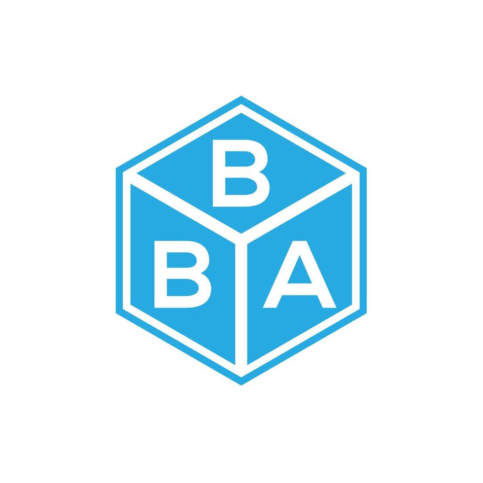 diseño de logotipo de letra bba sobre fondo negro. concepto de logotipo de letra de iniciales creativas de bba. diseño de letras bba. vector