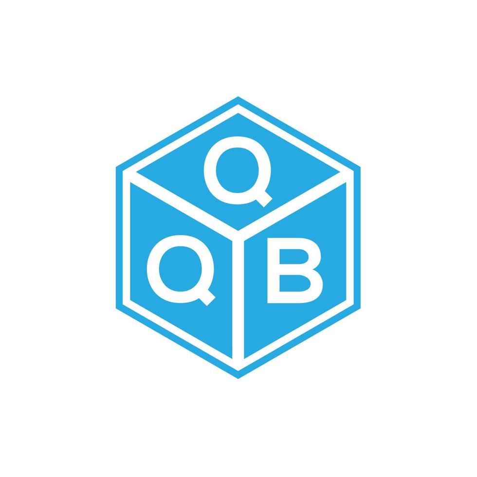 QQB letter logo design on black background. QQB creative initials letter logo concept. QQB letter design. vector