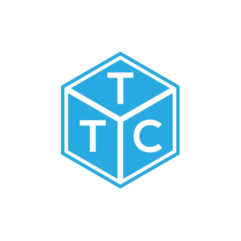 diseño de logotipo de letra ttc sobre fondo negro. concepto de logotipo de letra de iniciales creativas ttc. diseño de letras ttc. vector