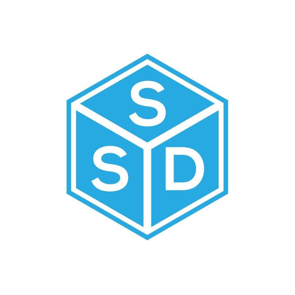 diseño de logotipo de letra ssd sobre fondo negro. concepto de logotipo de letra de iniciales creativas ssd. diseño de letras ssd. vector