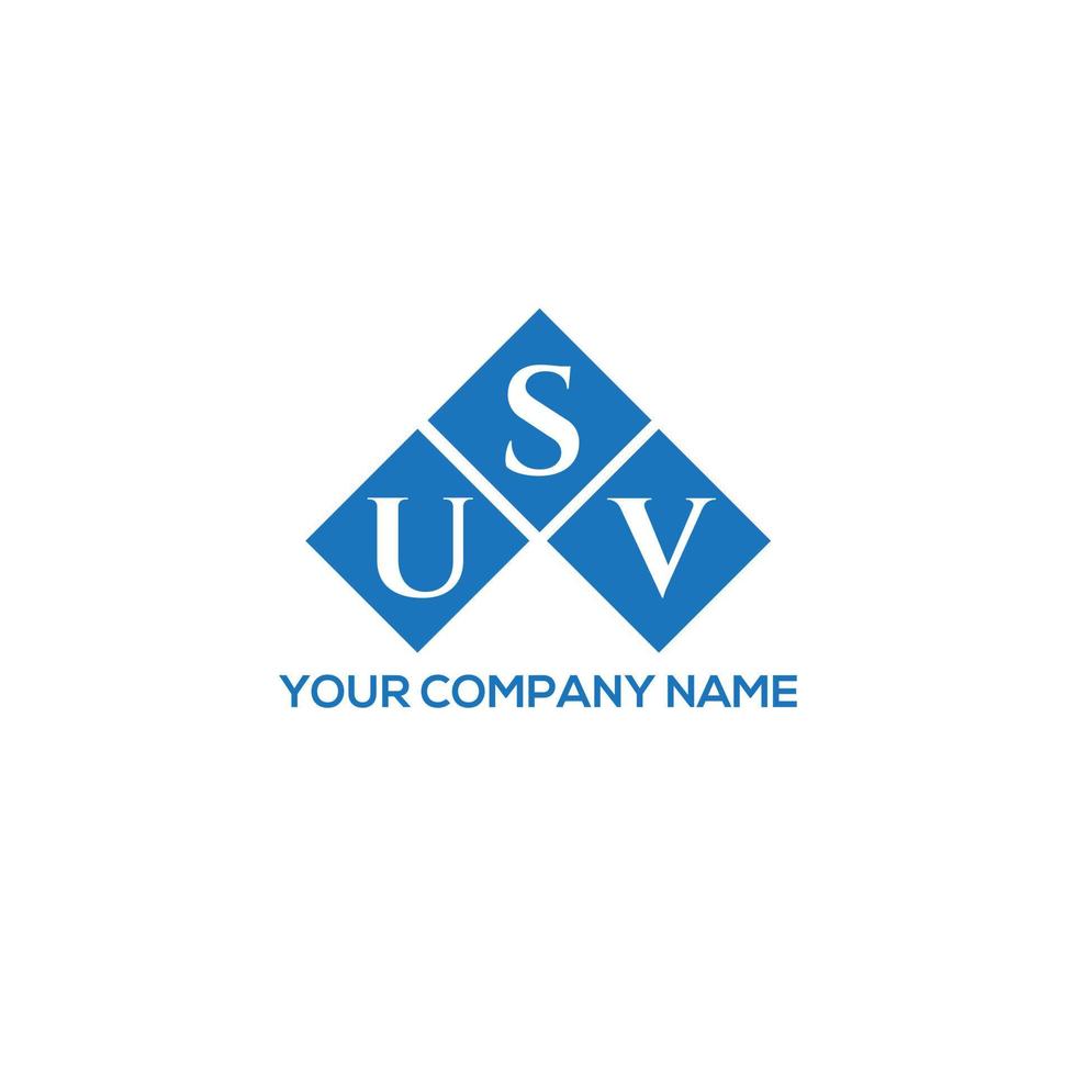 USV letter logo design on white background. USV creative initials letter logo concept. USV letter design. vector