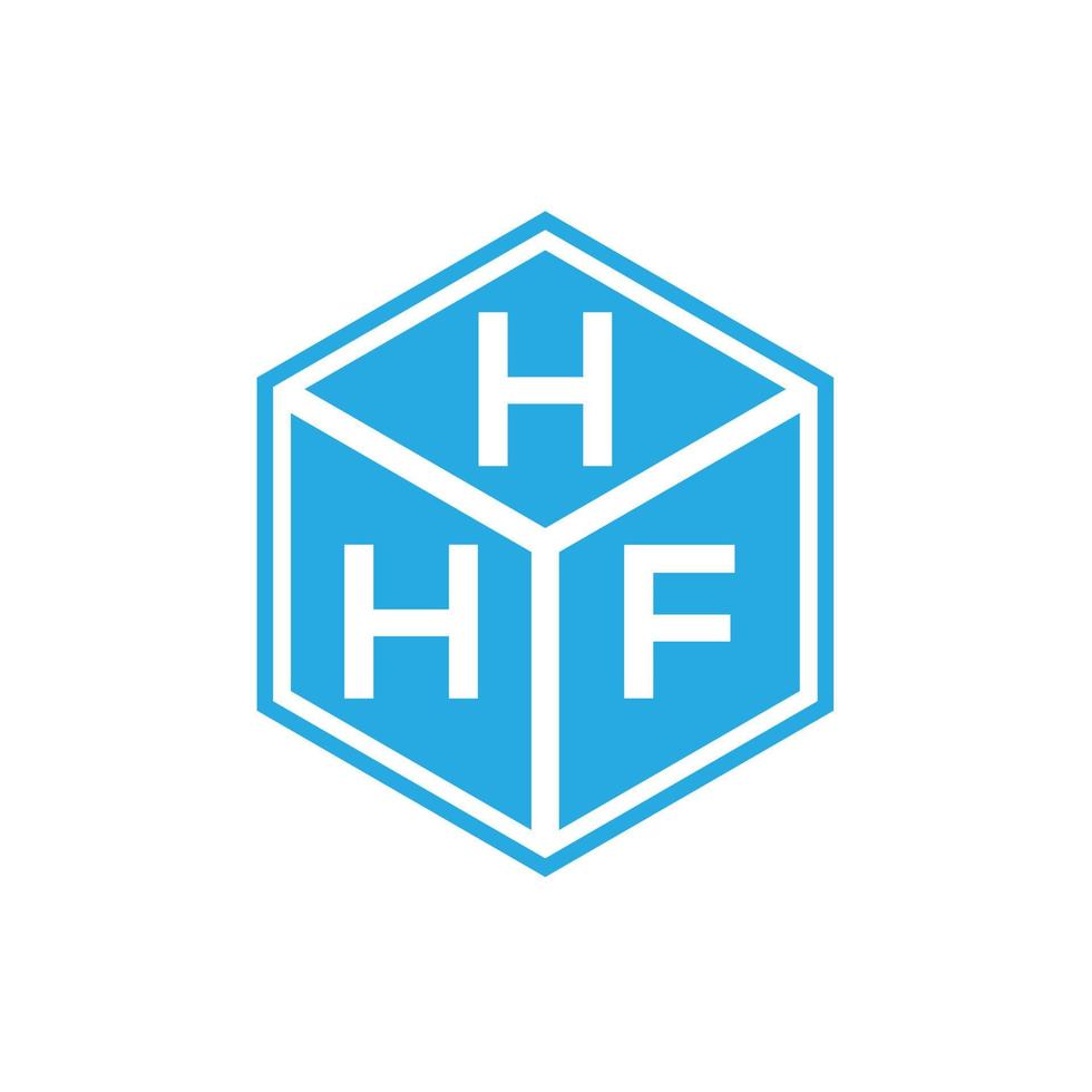 HHF letter logo design on black background. HHF creative initials letter logo concept. HHF letter design. vector