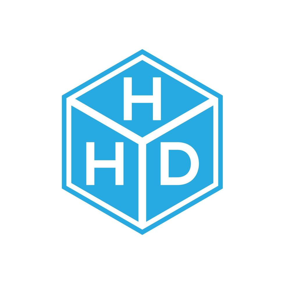 diseño del logotipo de la letra hhd sobre fondo negro. concepto de logotipo de letra de iniciales creativas hhd. diseño de letras hhd. vector