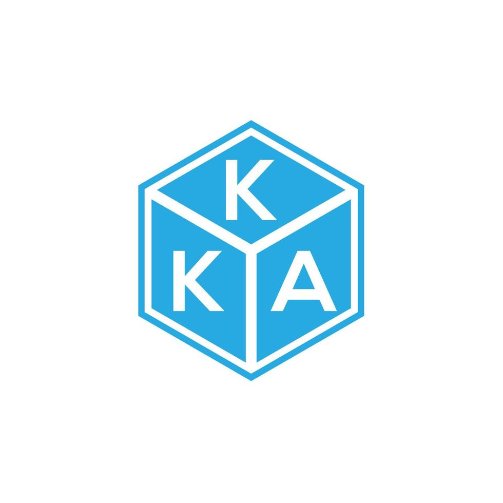 diseño de logotipo de letra kka sobre fondo negro. concepto de logotipo de letra de iniciales creativas kka. diseño de letras kka. vector