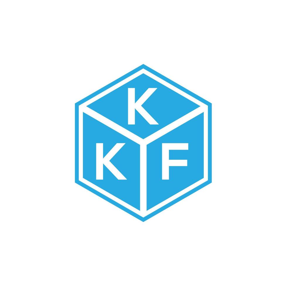 diseño del logotipo de la letra kkf sobre fondo negro. concepto de logotipo de letra de iniciales creativas kkf. diseño de letras kkf. vector