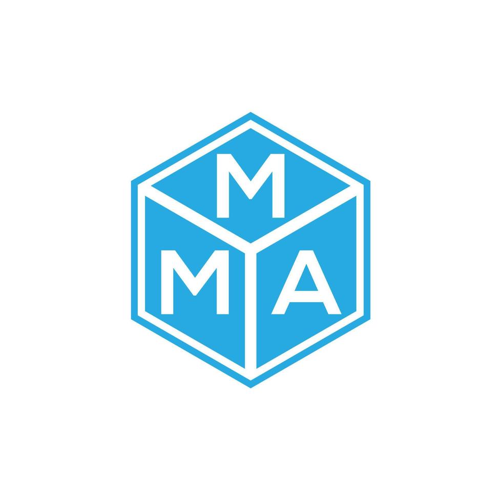MMA letter logo design on black background. MMA creative initials letter logo concept. MMA letter design. vector