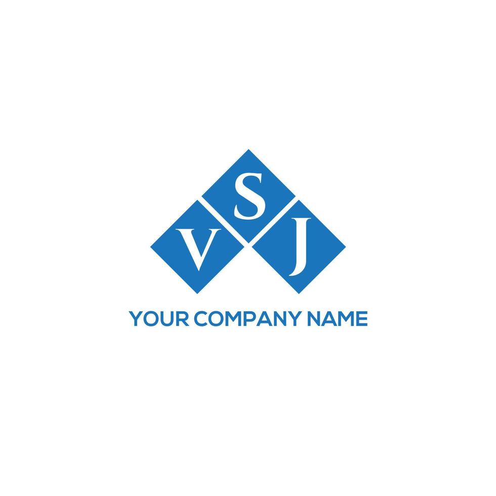 VSJ letter logo design on white background. VSJ creative initials letter logo concept. VSJ letter design. vector