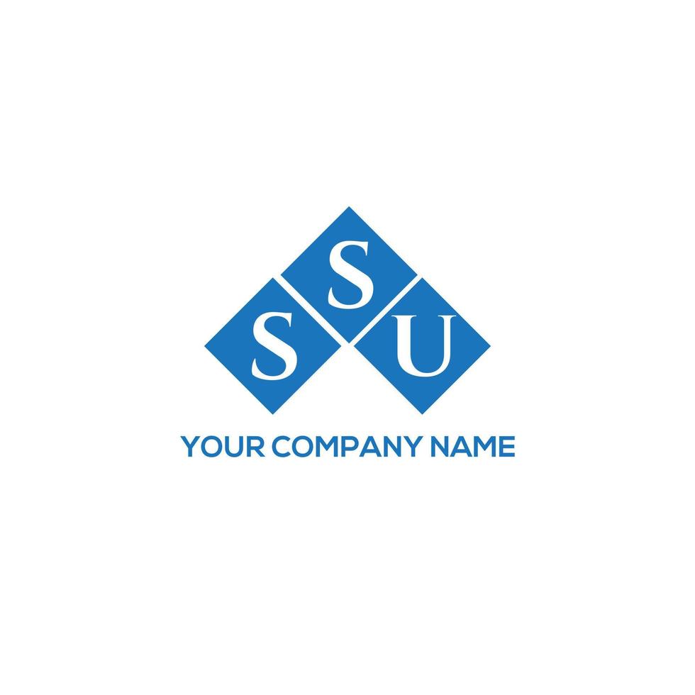 SSU letter logo design on white background. SSU creative initials letter logo concept. SSU letter design. vector