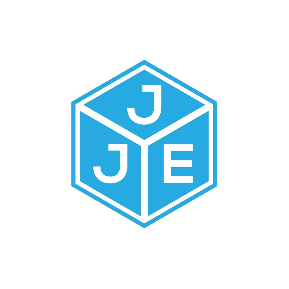 JJE letter logo design on black background. JJE creative initials letter logo concept. JJE letter design. vector