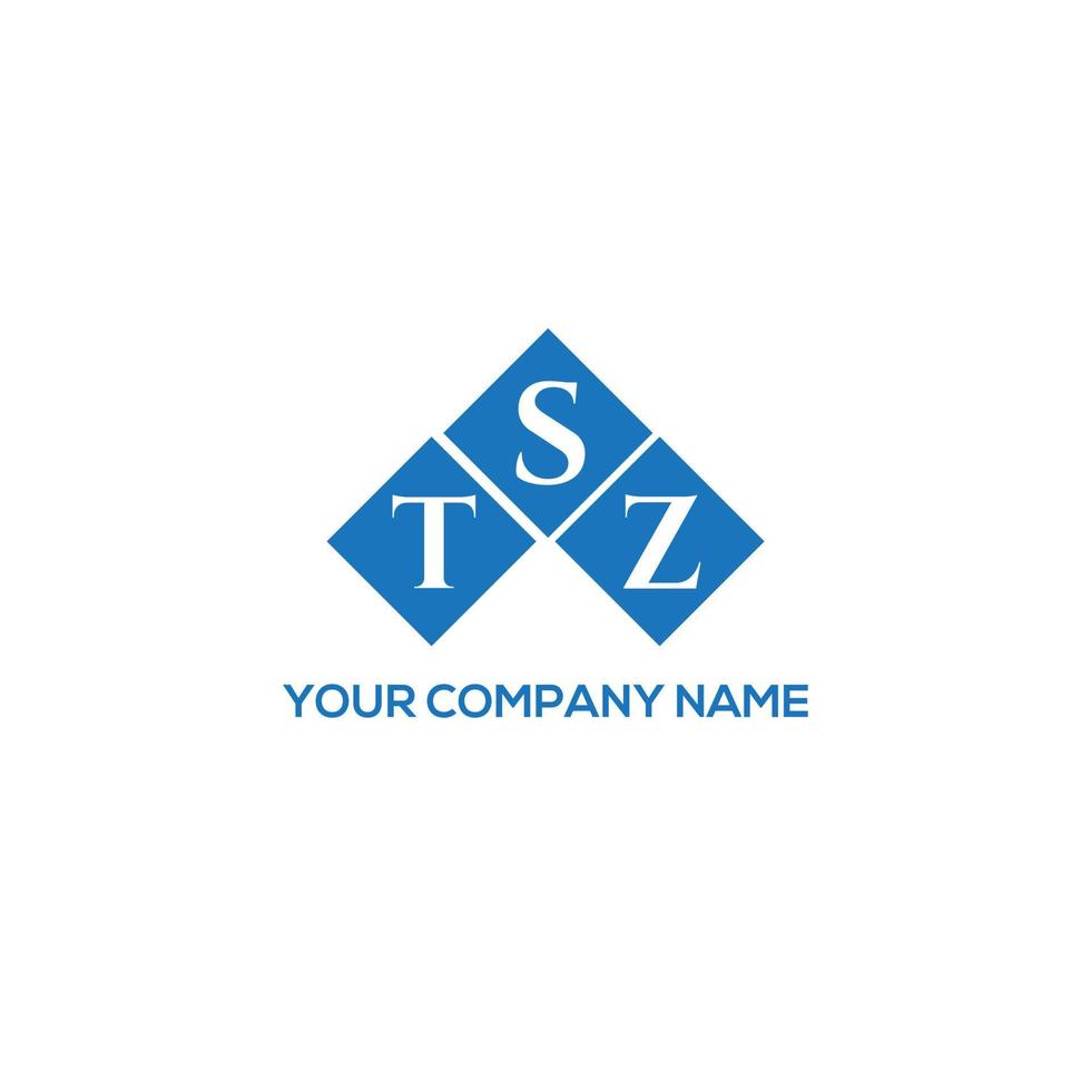 TSZ letter logo design on white background. TSZ creative initials letter logo concept. TSZ letter design. vector