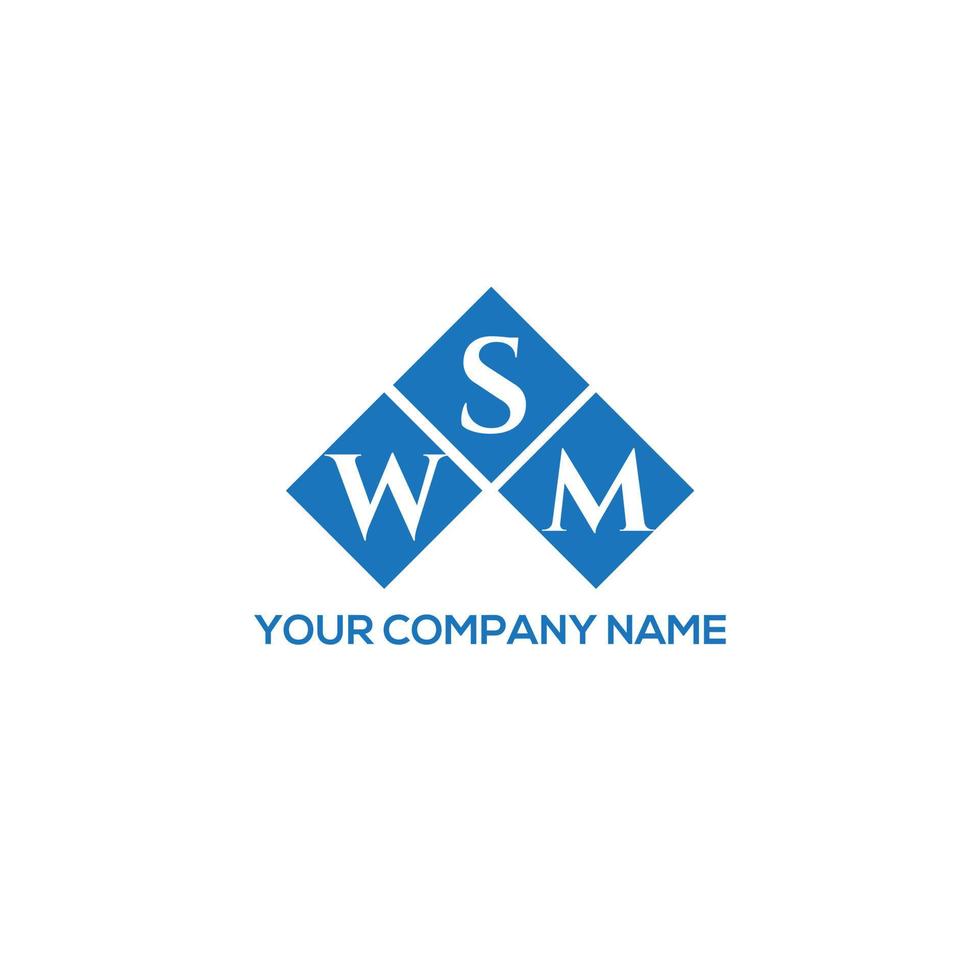 concepto de logotipo de letra de iniciales creativas de wsm. wsm letter design.wsm letter logo design sobre fondo blanco. concepto de logotipo de letra de iniciales creativas de wsm. diseño de letras wsm. vector