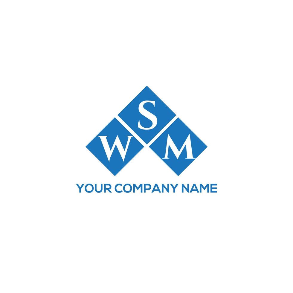 WSM creative initials letter logo concept. WSM letter design.WSM letter logo design on white background. WSM creative initials letter logo concept. WSM letter design. vector