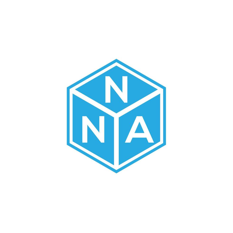 NNA letter logo design on black background. NNA creative initials letter logo concept. NNA letter design. vector