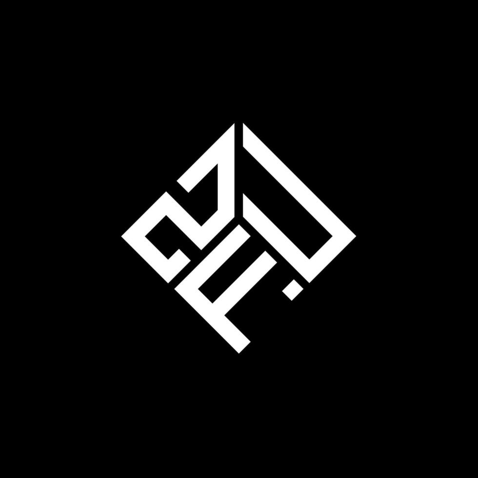 ZFU creative initials letter logo concept. ZFU letter design.ZFU letter logo design on black background. ZFU creative initials letter logo concept. ZFU letter design. vector