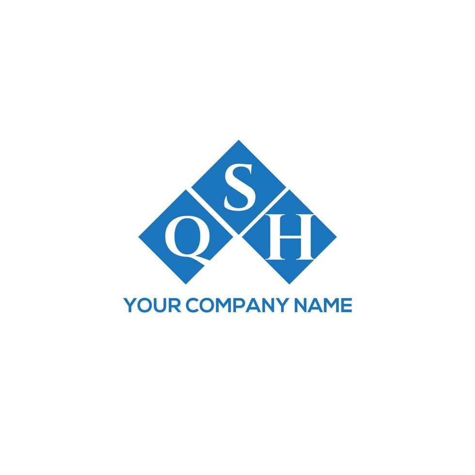 QSH letter logo design on white background. QSH creative initials letter logo concept. QSH letter design. vector