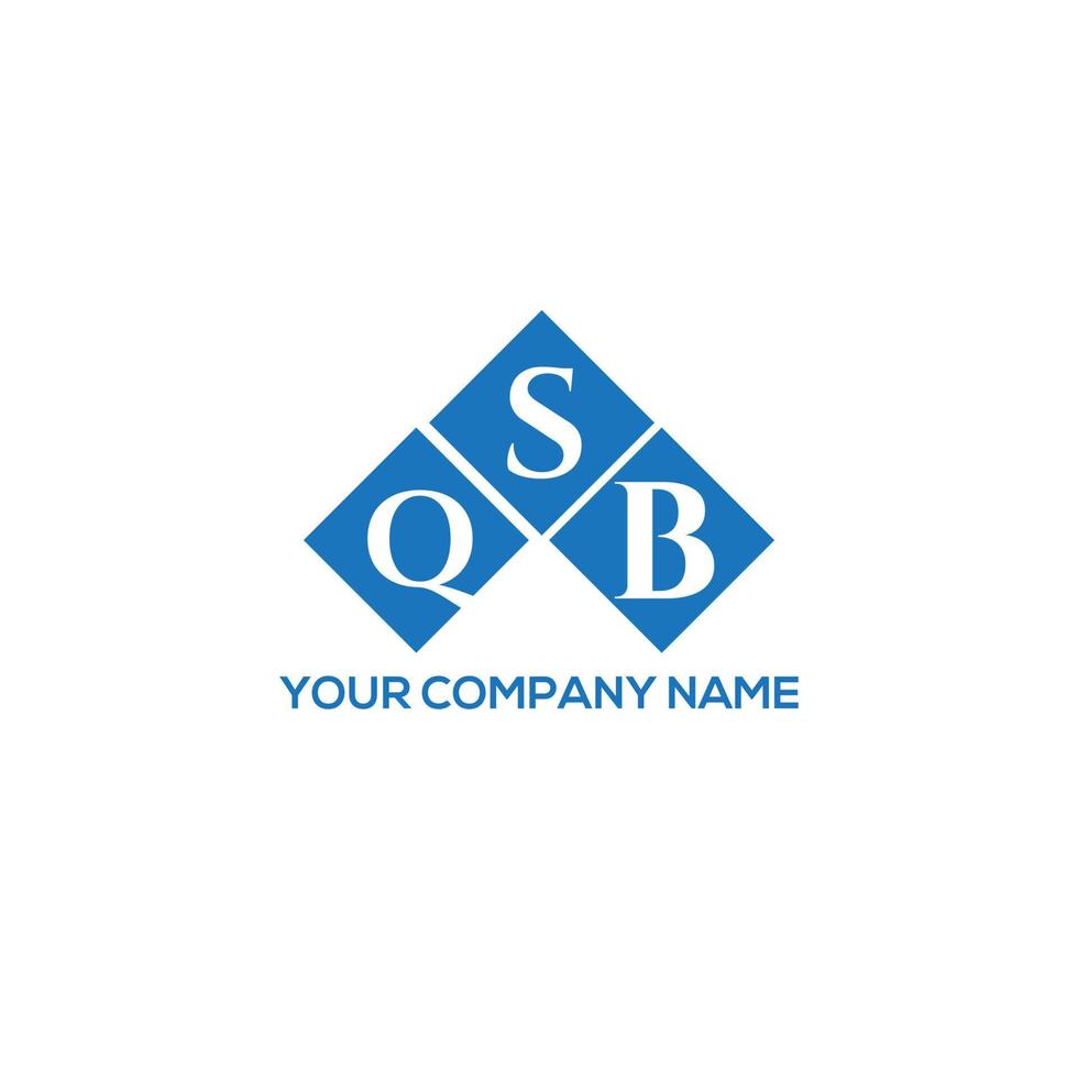 diseño de logotipo de letra qsb sobre fondo blanco. concepto de logotipo de letra inicial creativa qsb. diseño de carta qsb. vector