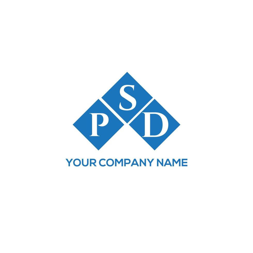 PSD letter logo design on white background. PSD creative initials letter logo concept. PSD letter design. vector