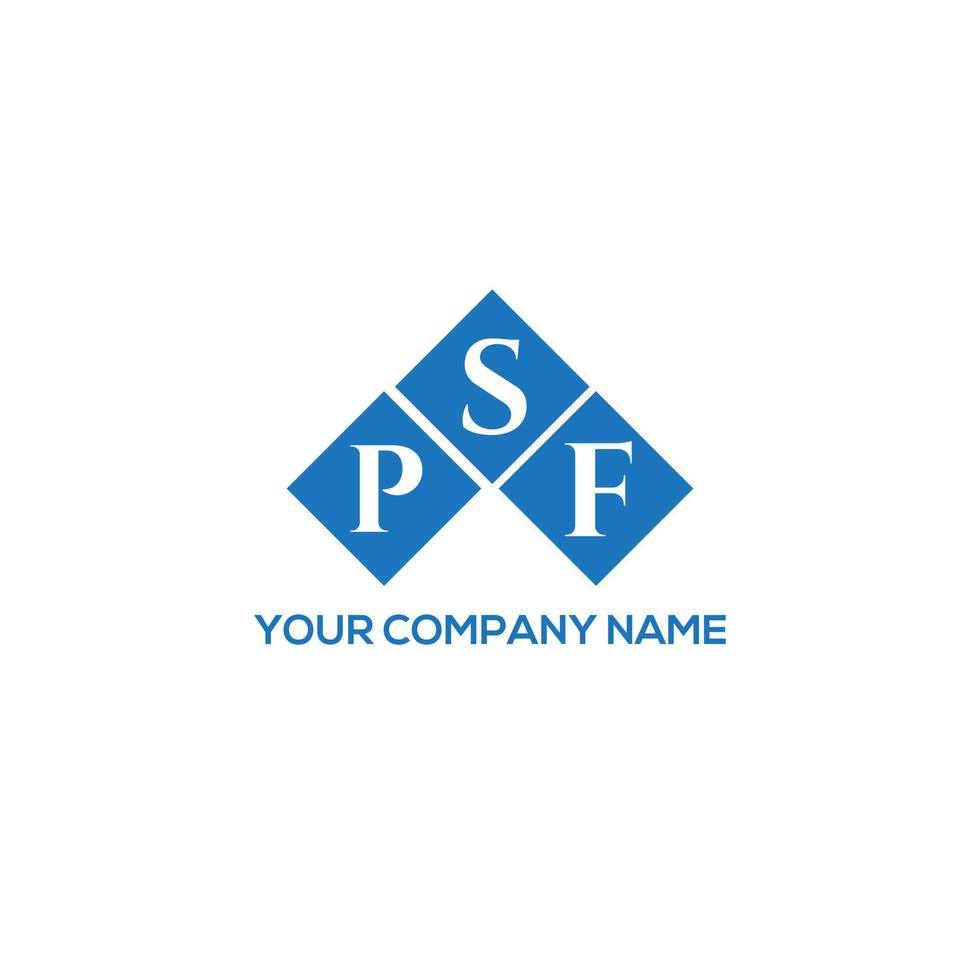 diseño de logotipo de letra psf sobre fondo blanco. concepto de logotipo de letra de iniciales creativas psf. diseño de letra psf. vector