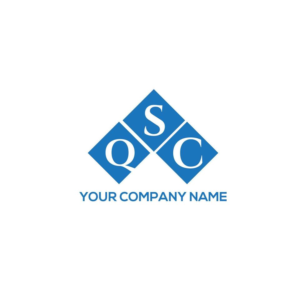QSC letter logo design on white background. QSC creative initials letter logo concept. QSC letter design. vector