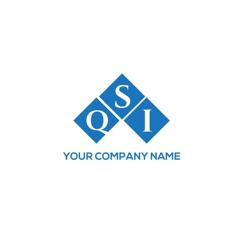 QSI letter logo design on white background. QSI creative initials letter logo concept. QSI letter design. vector