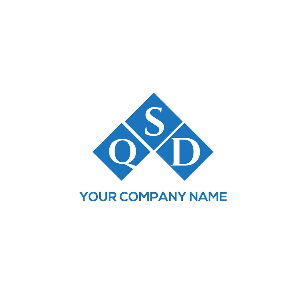 QSD letter logo design on white background. QSD creative initials letter logo concept. QSD letter design. vector