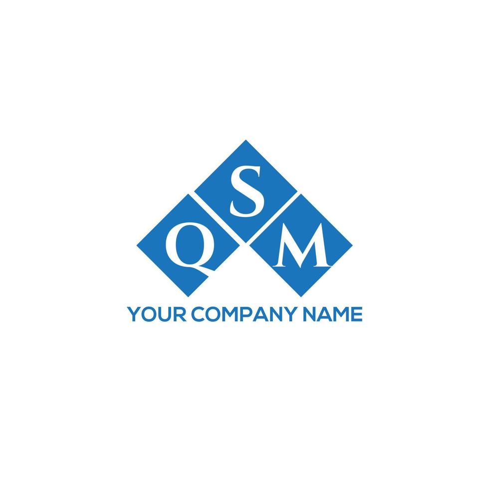 QSM letter logo design on white background. QSM creative initials letter logo concept. QSM letter design. vector