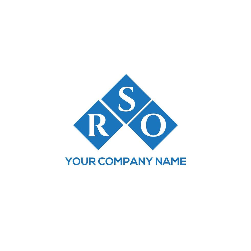 diseño de logotipo de letra rso sobre fondo blanco. concepto de logotipo de letra de iniciales creativas rso. diseño de letras rso. vector