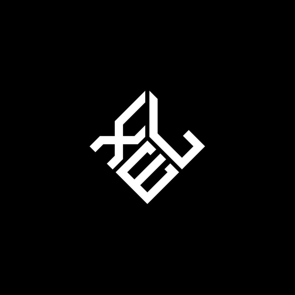 XEL letter logo design on black background. XEL creative initials letter logo concept. XEL letter design. vector