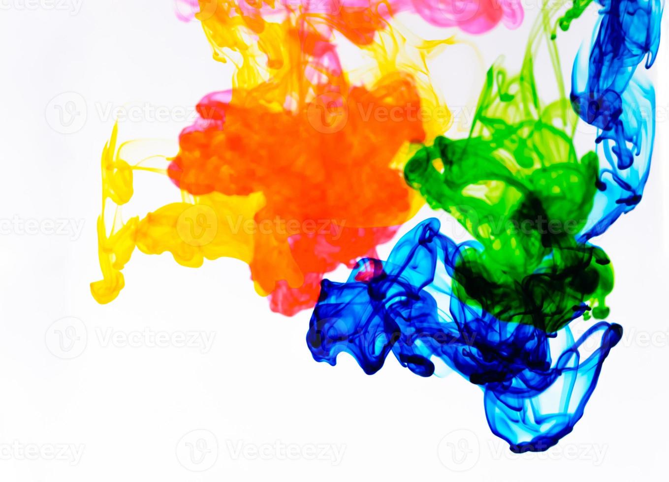 Food color drop and dissolve in water for abstract and background. photo