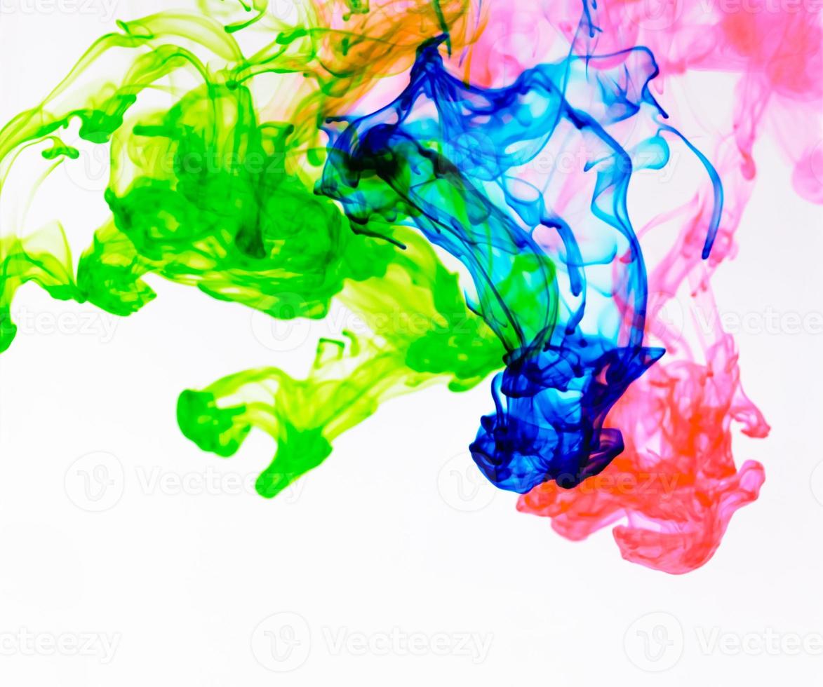 Food color drop and dissolve in water for abstract and background. photo