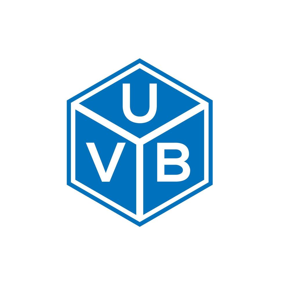 diseño de logotipo de letra uvb sobre fondo negro. concepto de logotipo de letra de iniciales creativas uvb. diseño de letras uvb. vector