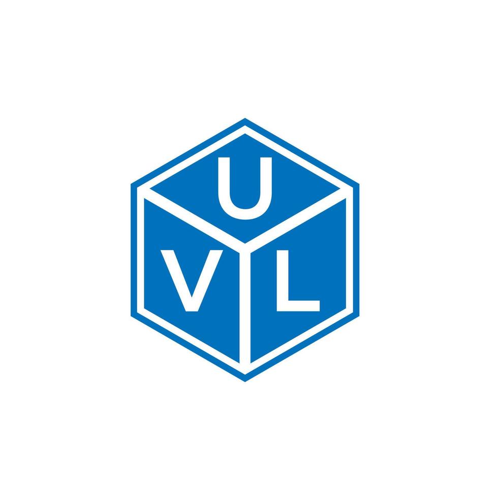 diseño de logotipo de letra uvl sobre fondo negro. concepto de logotipo de letra de iniciales creativas uvl. diseño de letras uvl. vector