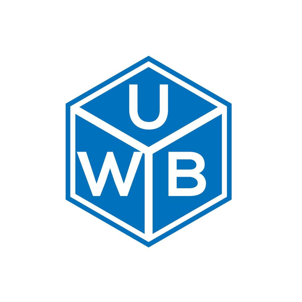 diseño de logotipo de letra uwb sobre fondo negro. concepto de logotipo de letra de iniciales creativas uwb. diseño de letras uwb. vector