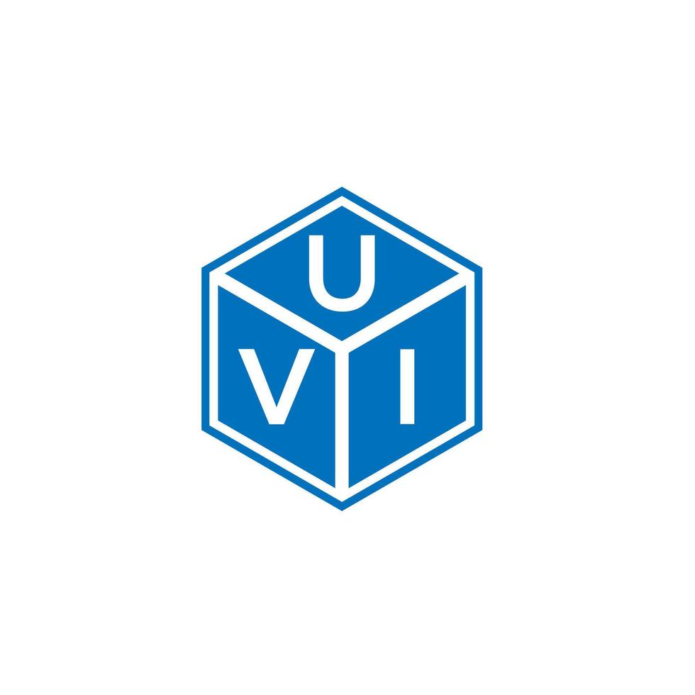 UVI letter logo design on black background. UVI creative initials letter logo concept. UVI letter design. vector