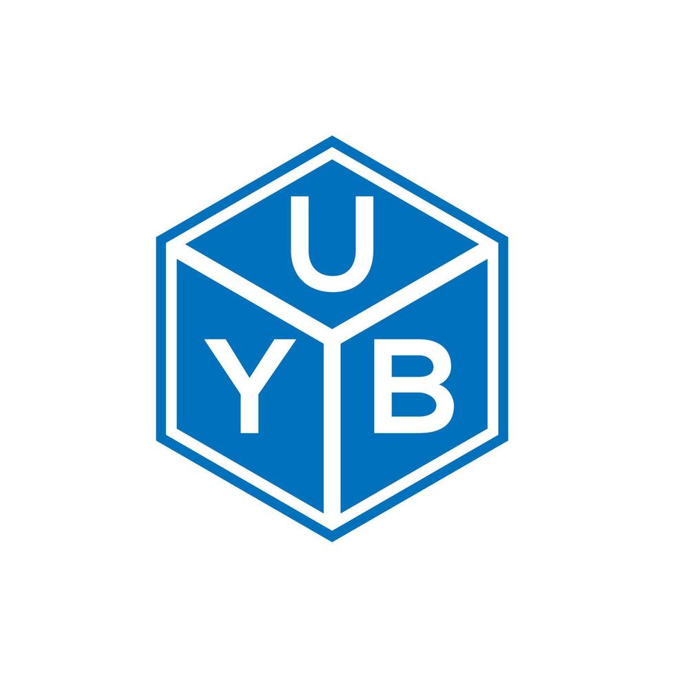 diseño de logotipo de letra uyb sobre fondo negro. concepto de logotipo de letra de iniciales creativas uyb. diseño de letras uyb. vector
