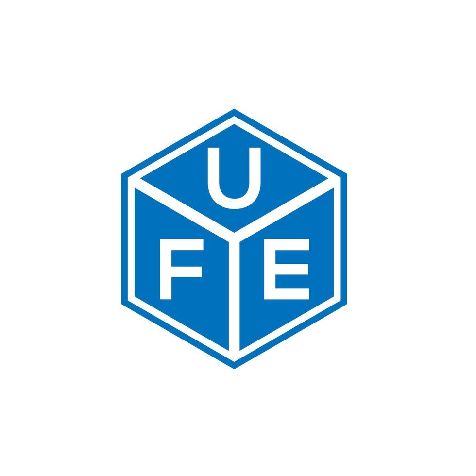 diseño de logotipo de letra ufe sobre fondo negro. Concepto de logotipo de letra de iniciales creativas de ufe. diseño de letras ufe. vector