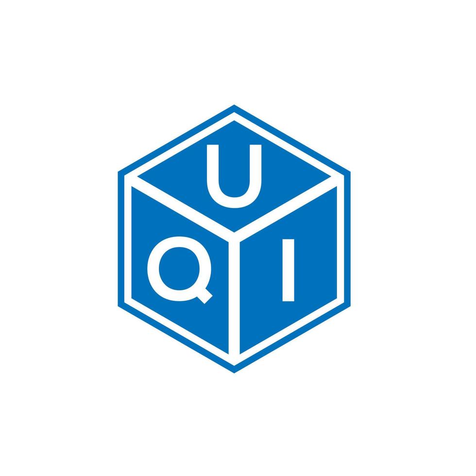 diseño de logotipo de letra uqi sobre fondo negro. concepto de logotipo de letra de iniciales creativas uqi. diseño de letras uqi. vector