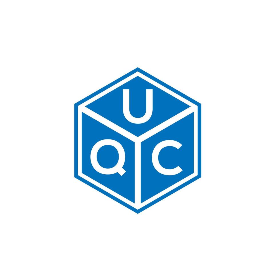 UQC letter logo design on black background. UQC creative initials letter logo concept. UQC letter design. vector