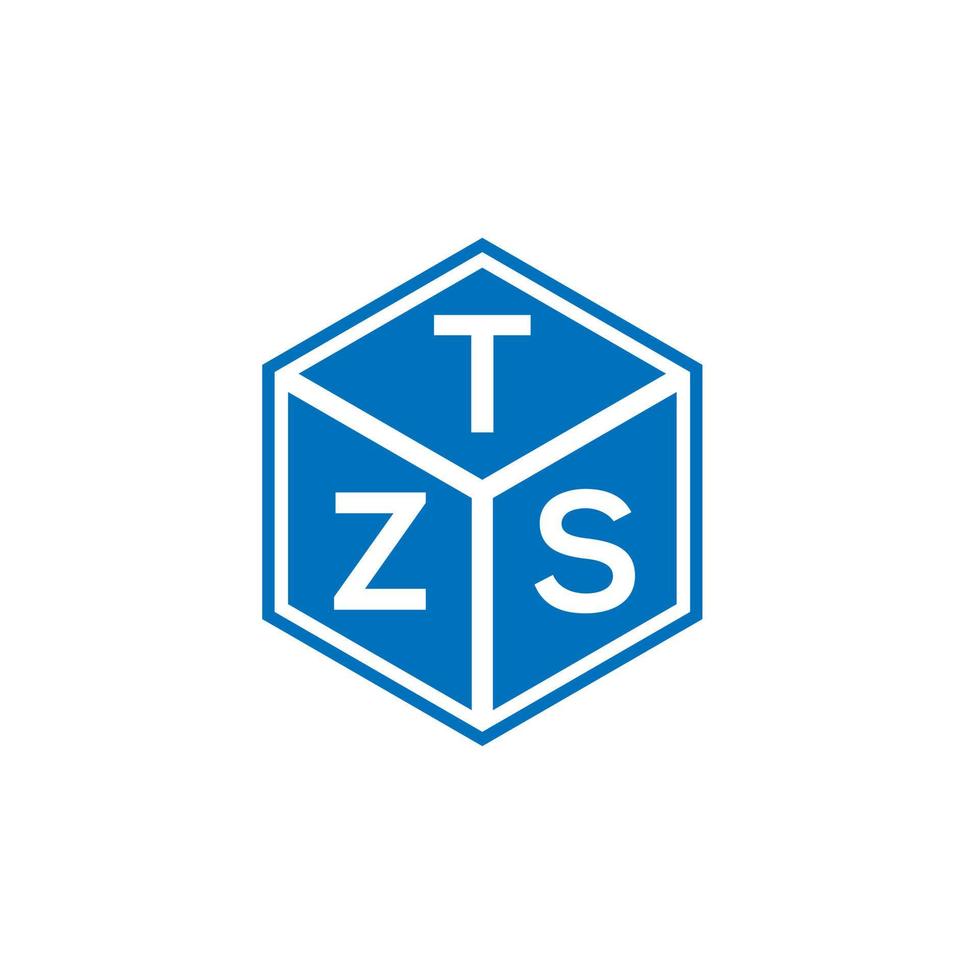 TZS letter logo design on black background. TZS creative initials letter logo concept. TZS letter design. vector